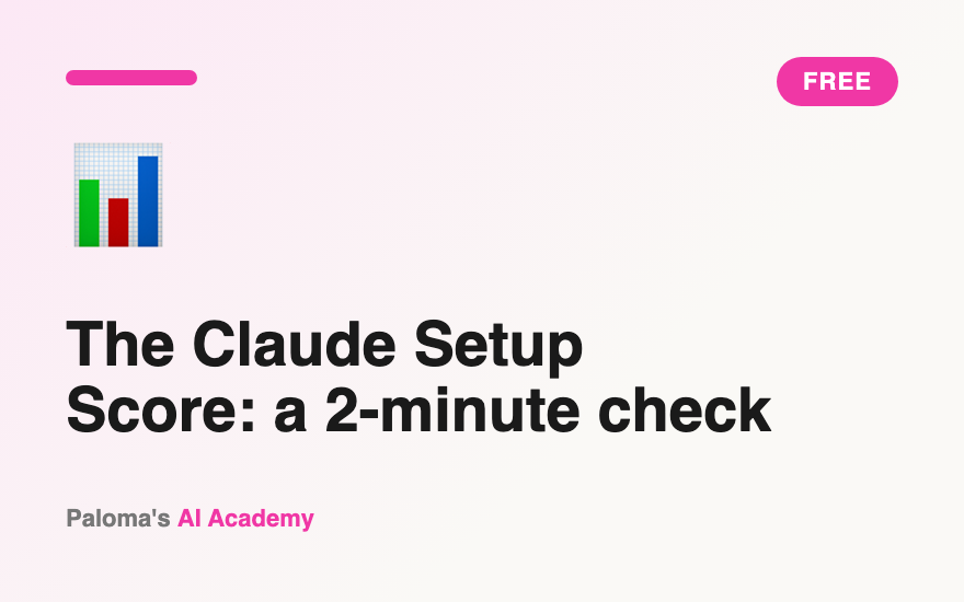 The Claude Setup Score, a 2-minute check