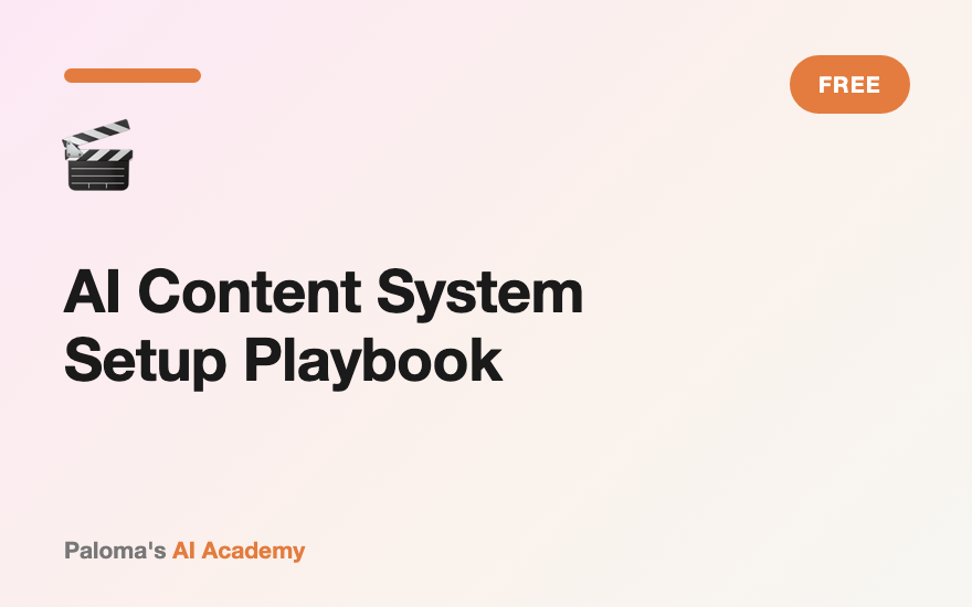 AI Content System Setup Playbook